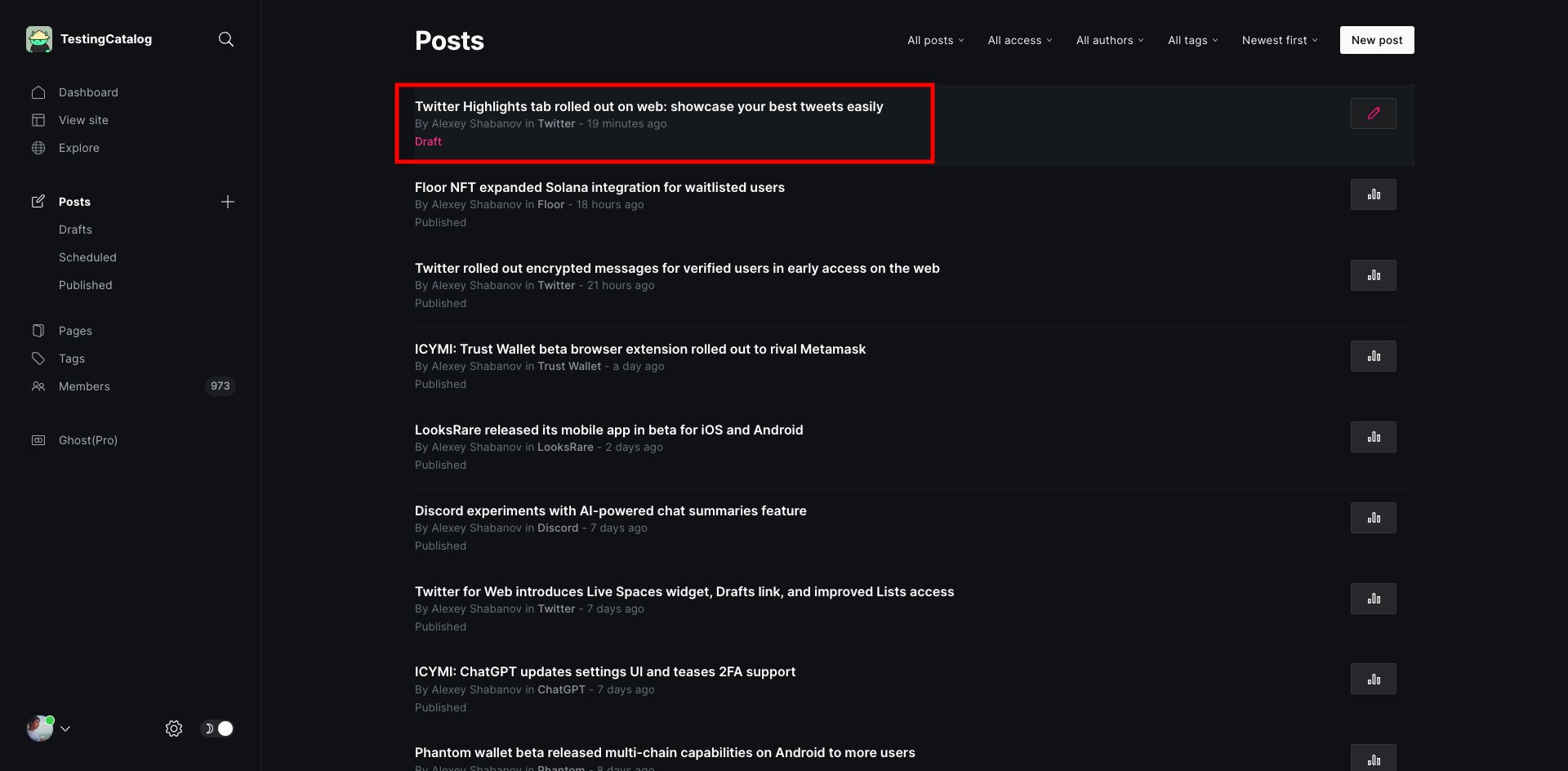 Integrating ChatGPT into a content publishing and automation workflow