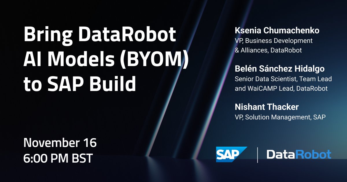 SAP and DataRobot Unite to Power Enterprise AI Applications