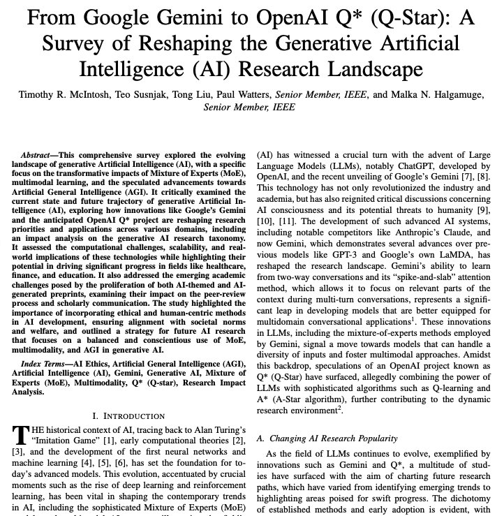 Survey of 300+ Papers: Generative AI from Gemini to Q-Star
