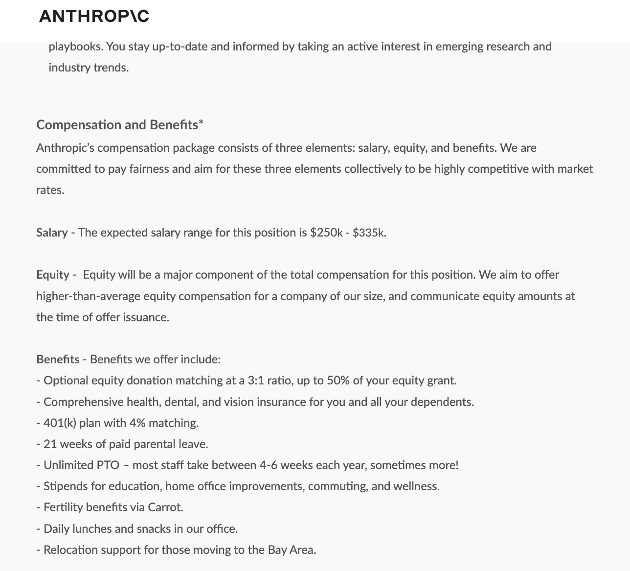 Anthropic Offers $250-335K Salary for Prompt Engineers