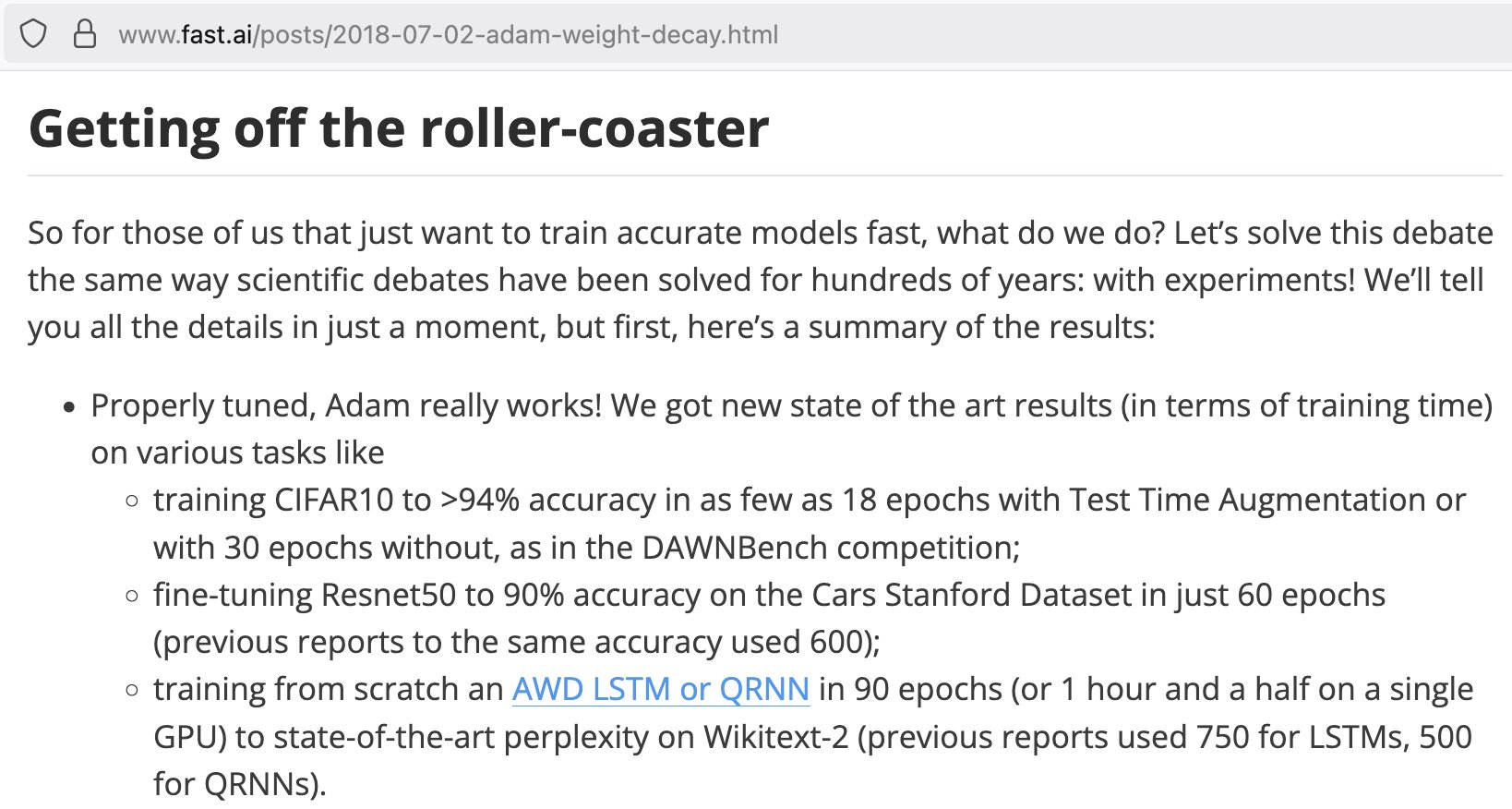 Adam Optimizer: Fast.ai’s 2018 Breakthrough Research Discovery