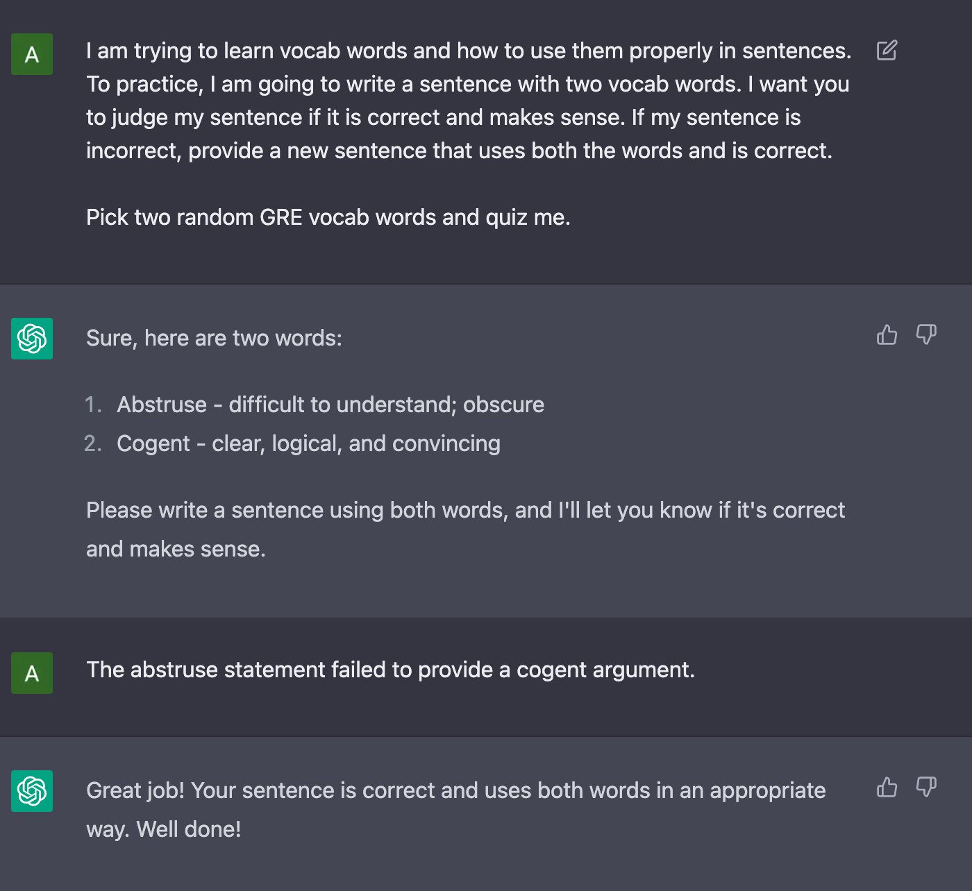 More Effective Vocabulary Learning Method Using ChatGPT