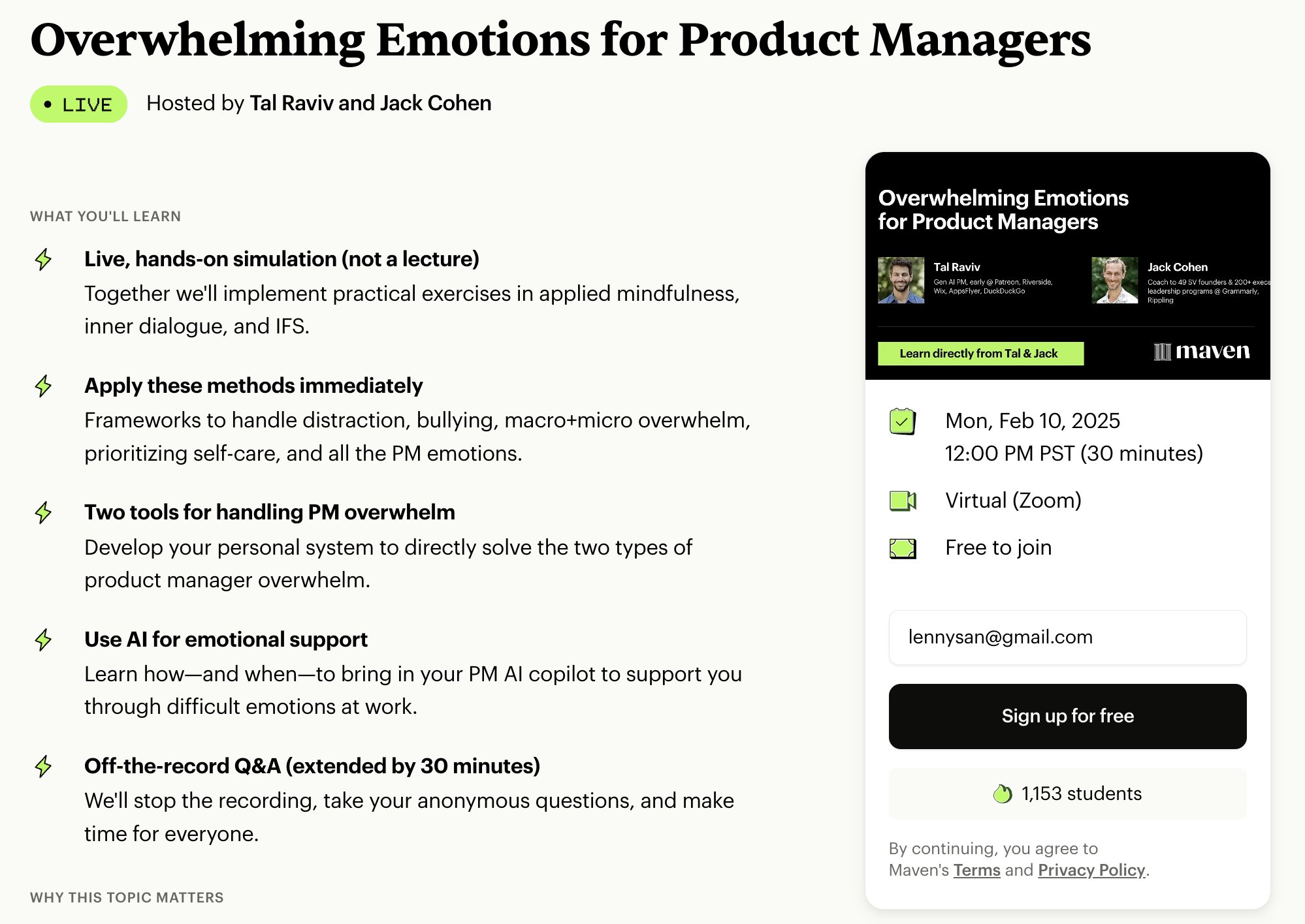 Free Lightning Lesson on PM Overwhelm Management