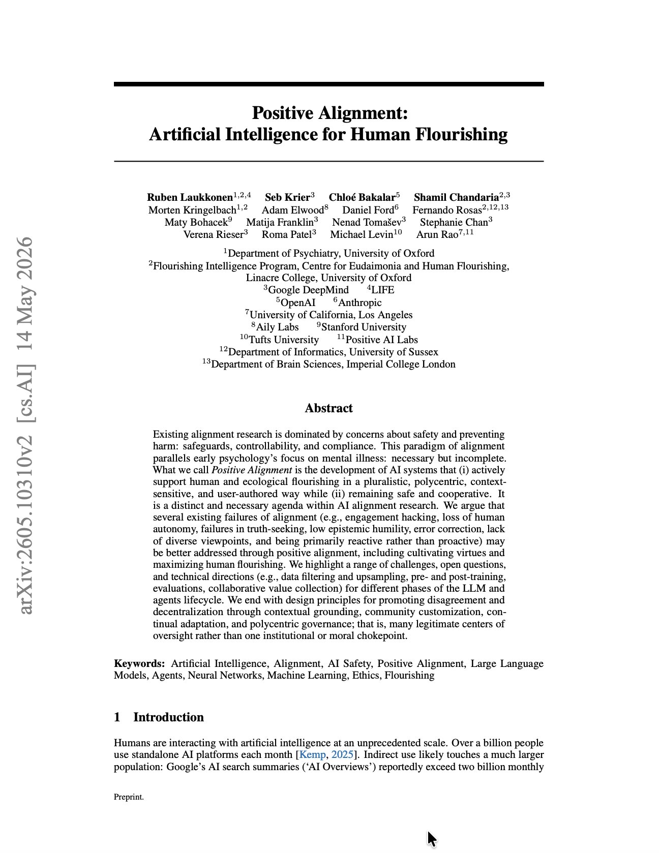 AI Alignment for Human Flourishing Research Paper