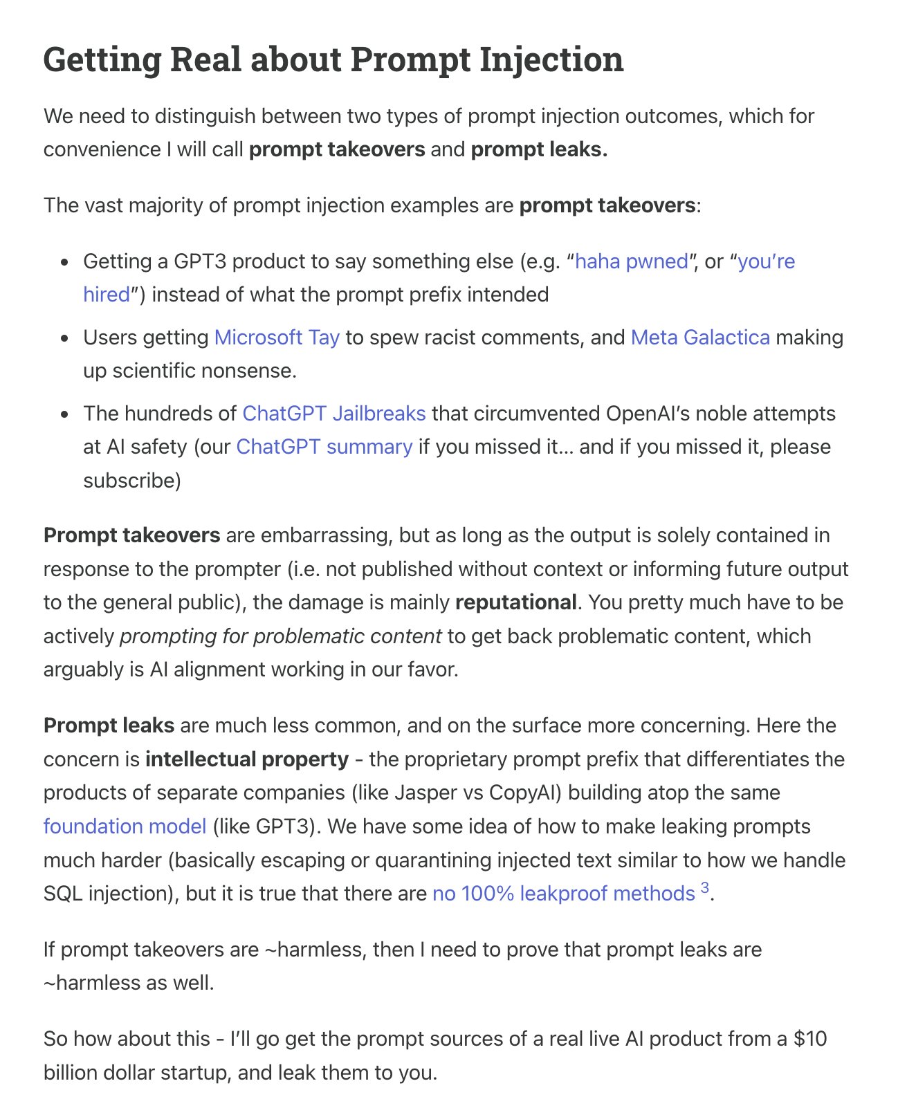 OpenAI Finally Addresses Prompt Injection and Jailbreak Taxonomy