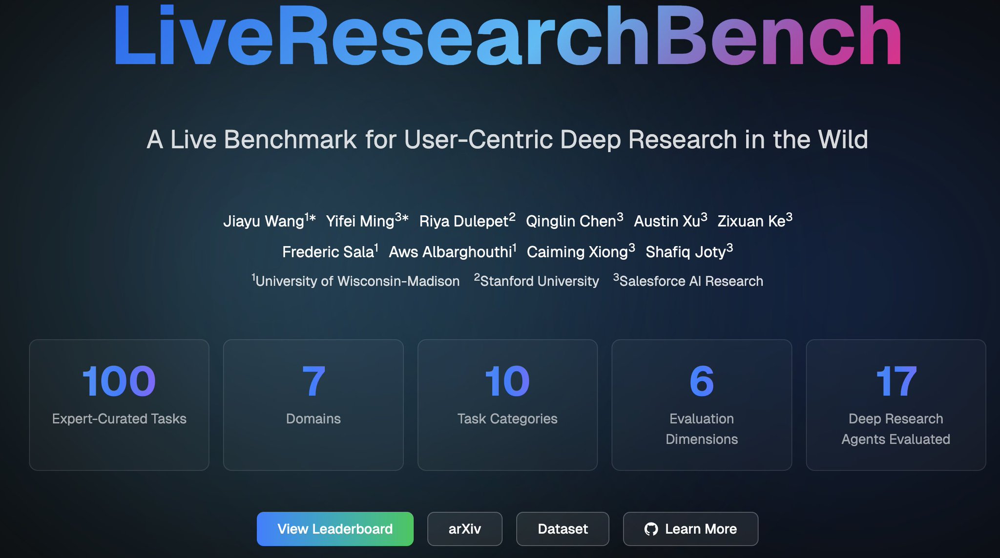 Wisconsin CS Team Benchmarks Accepted to ICLR 2026
