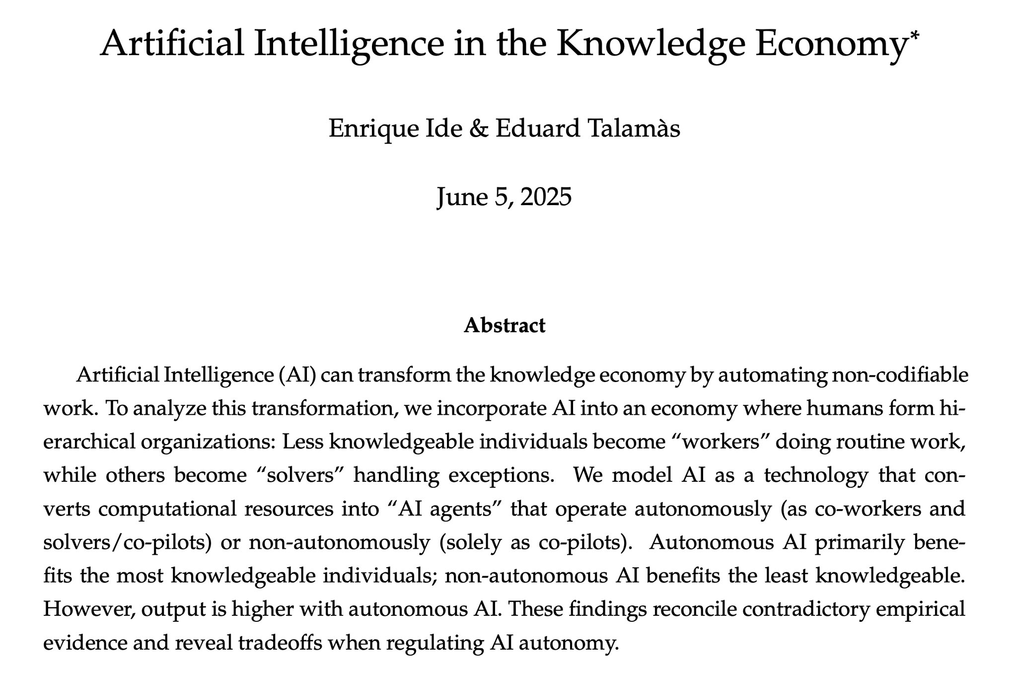 AI’s Impact on Employment Across Different Worker Groups