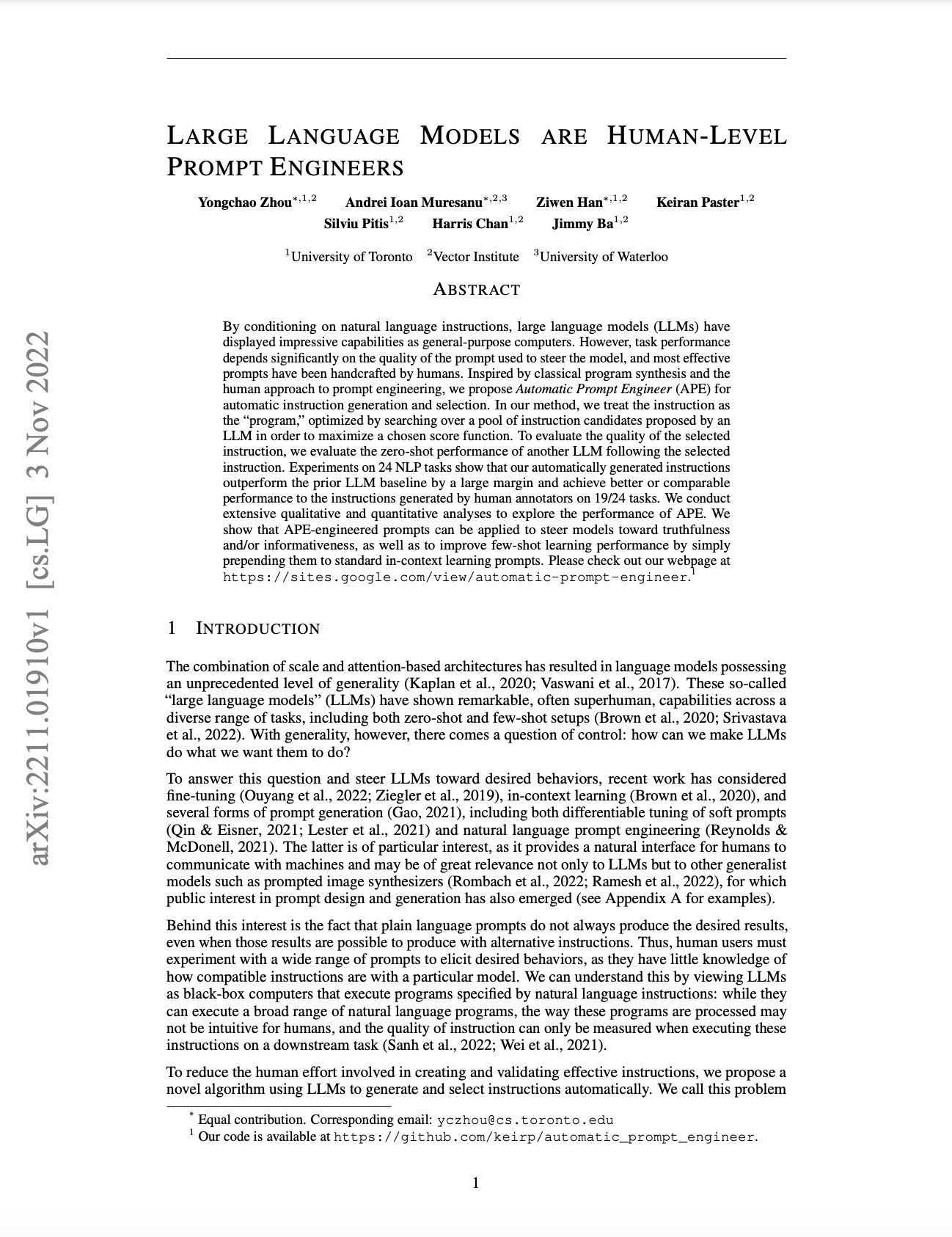 Large Language Models Achieve Human-Level Prompt Engineering