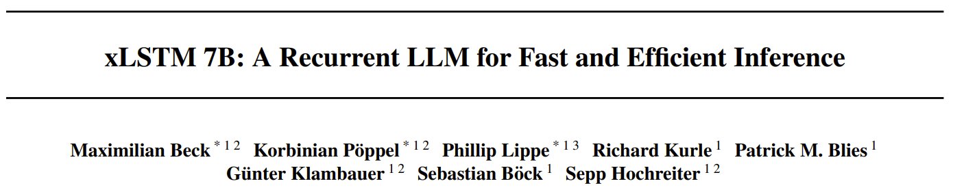 xLSTM-7b: Advanced LSTM Model Released with Code