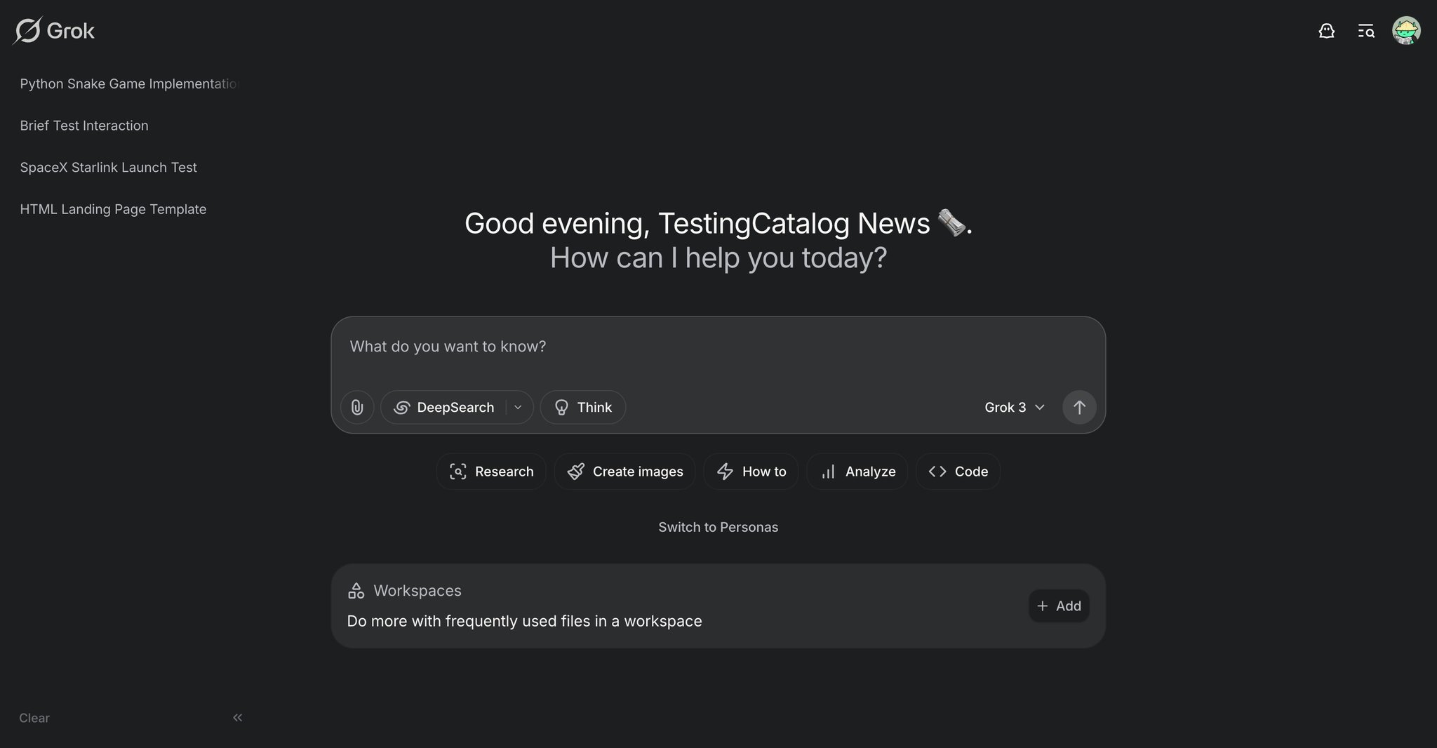 xAI develops Workspaces to organize chats