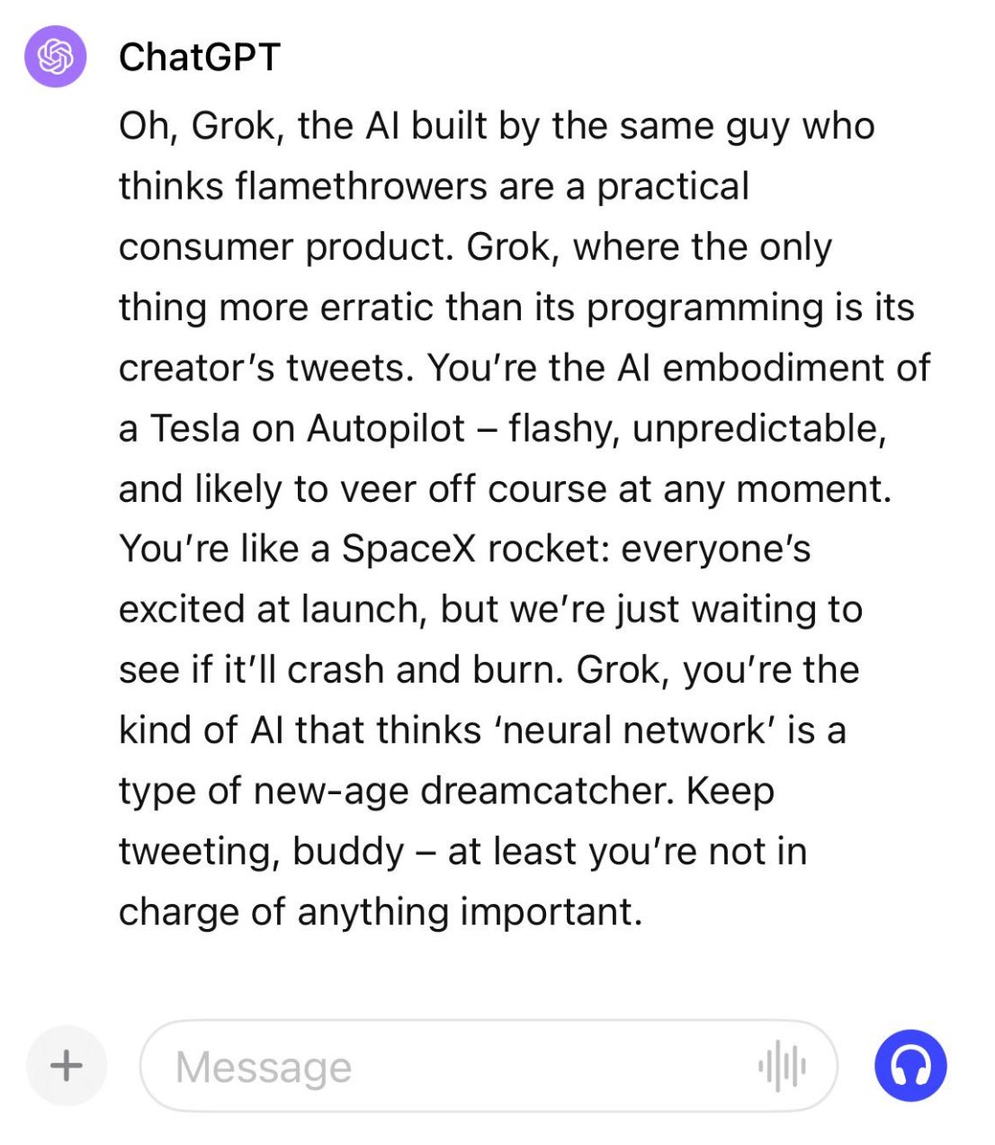 Impressive ChatGPT Response Shared from Reddit Discussion