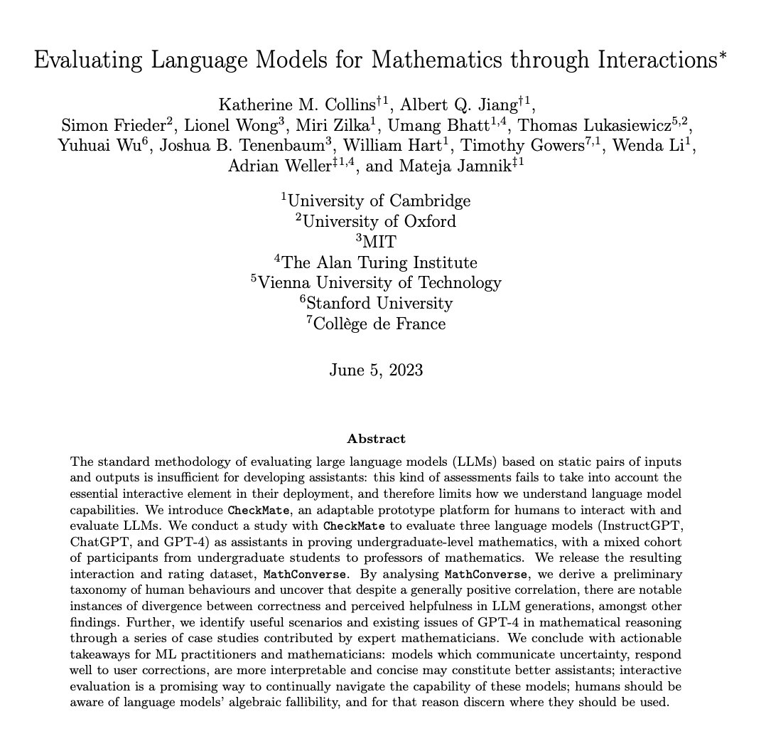 CheckMate: Interactive Platform for Evaluating Language Models in Mathematics