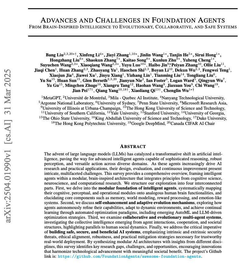 Foundation Agents: Brain-Inspired Architecture Survey