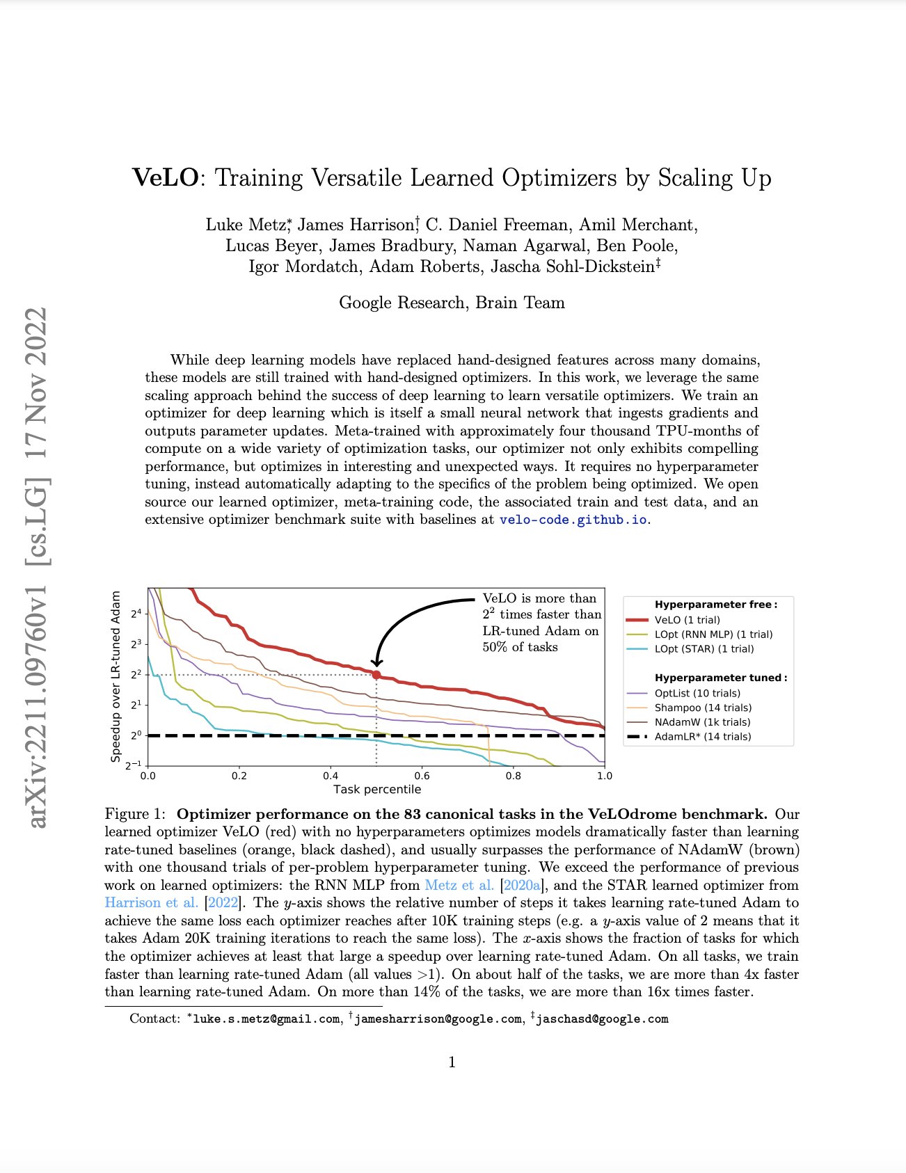 VeLO: Training Versatile Learned Optimizers by Scaling Up