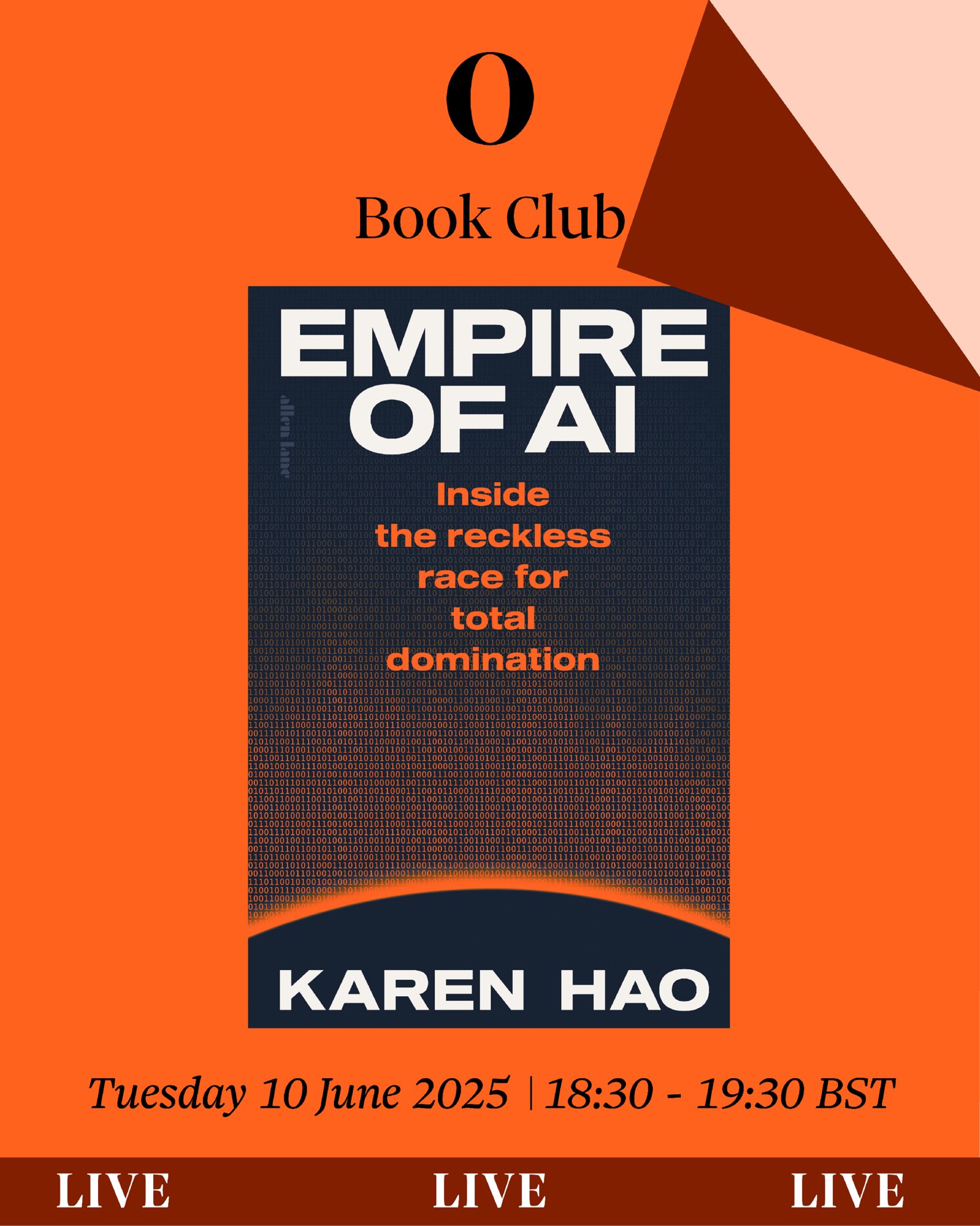 Karen Hao Announces Empire of AI Event with Pati Clarke