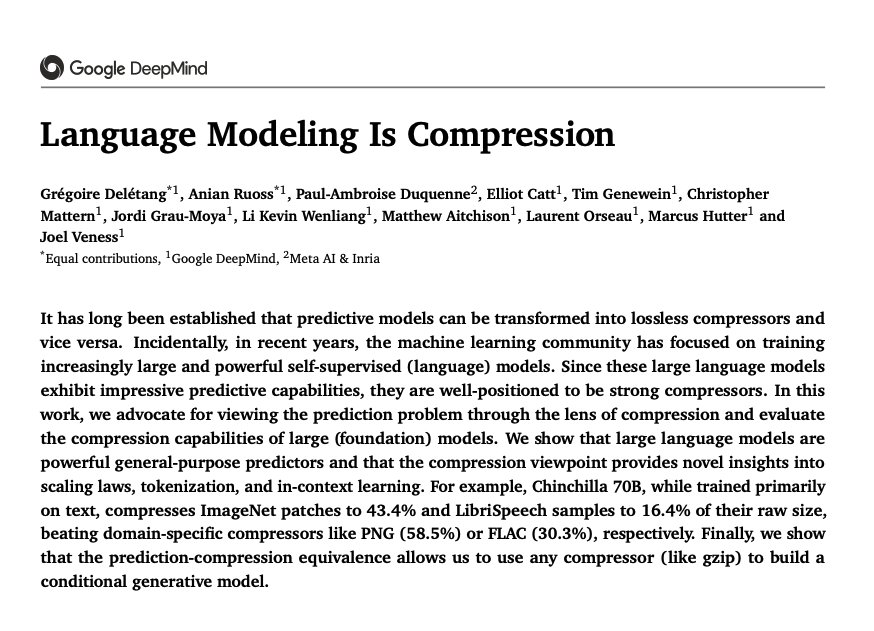 Language Modeling as Compression: LLM Prediction Capabilities