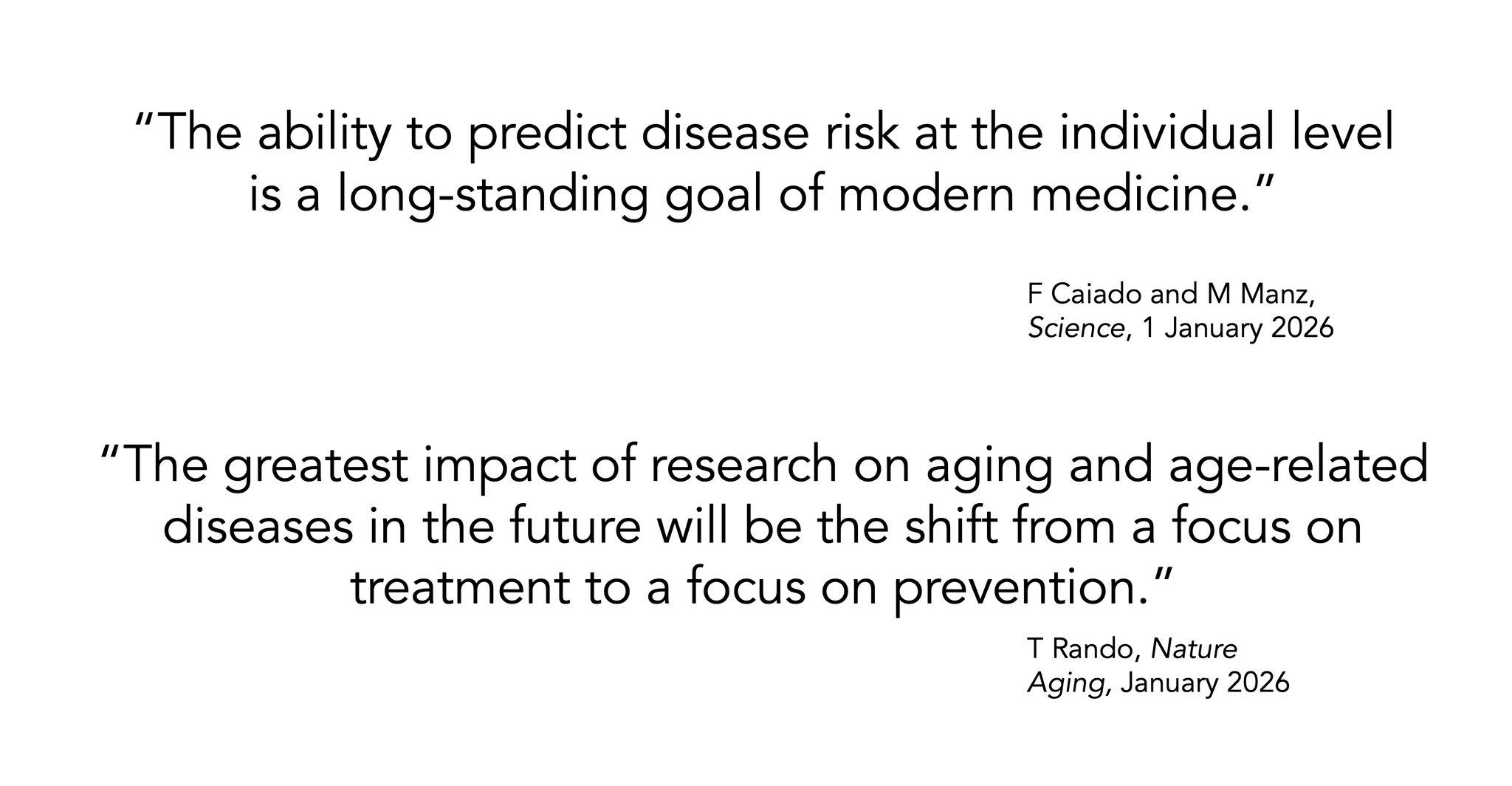 Medicine’s Future Pivot Toward Prevention and Aging Research