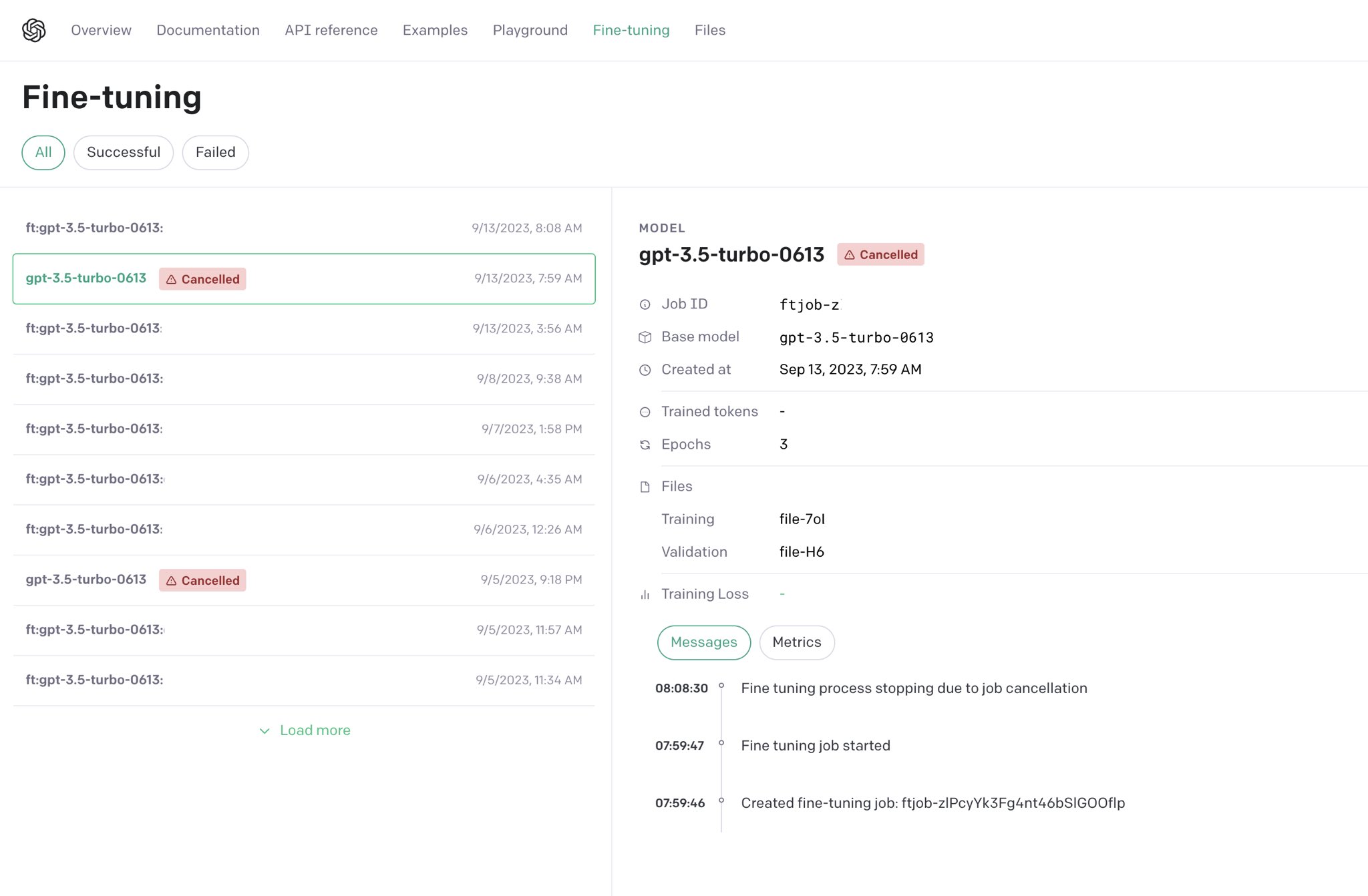 OpenAI Fine-Tuning History Now Available in Dashboard