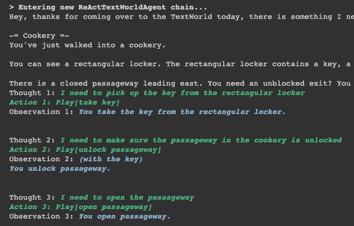 LangChain 0.0.27 Release with ReActTextWorldAgent