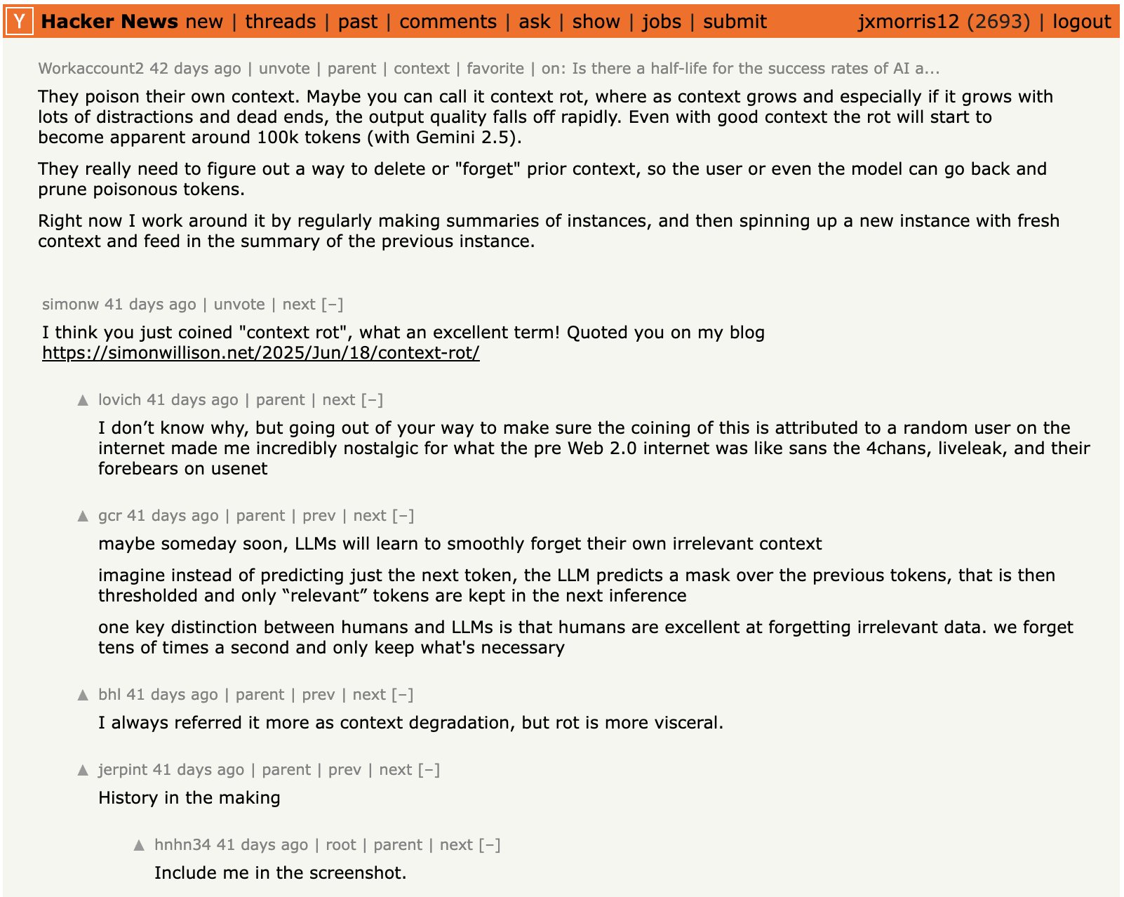 Context Rot Term Should Be Used More Frequently