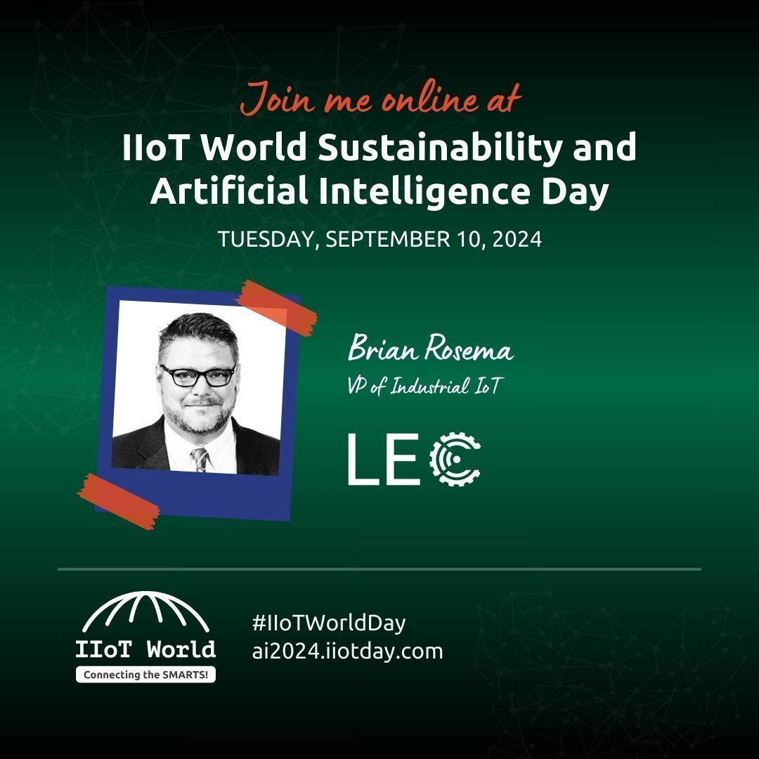 Brian Rosema Presents Industrial IoT at IIoTWorldDay September