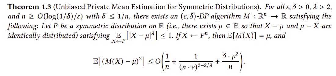 Unbiased Estimators for Symmetric Distributions