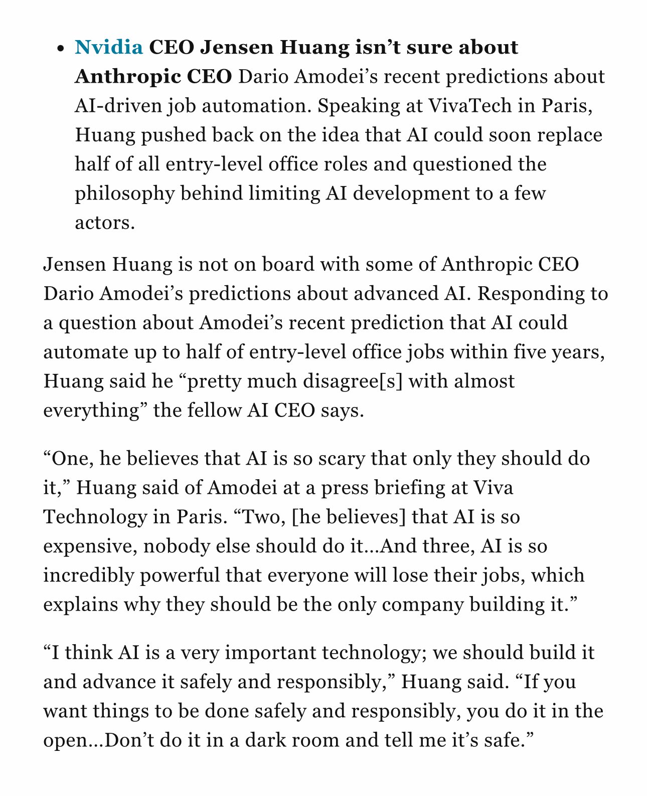 AI Development Should Be Open and Transparent, Not Hidden
