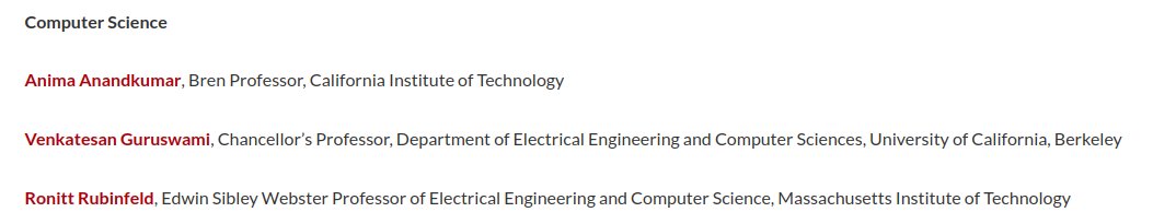 Three Computer Scientists Awarded Guggenheim Fellowships