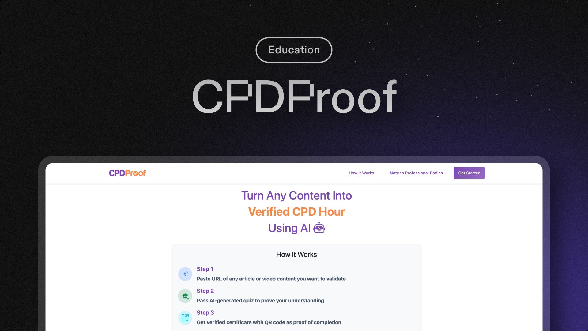 CPDProof: AI-Powered Professional Development Certification Platform