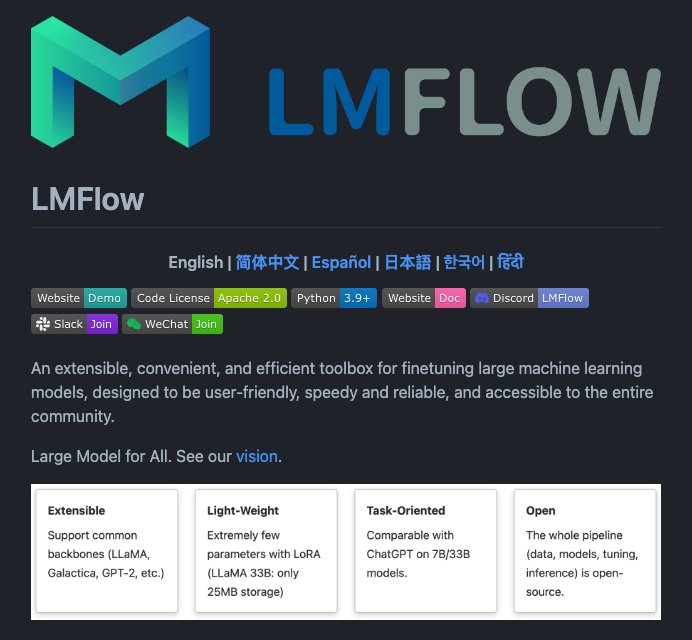 LMFlow: Extensible Toolkit for Foundation Model Fine-tuning