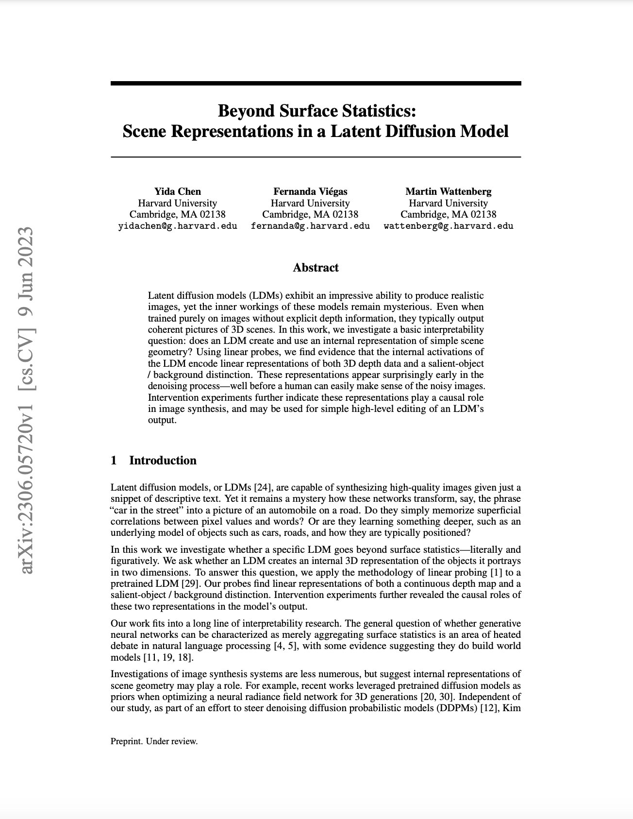 Scene Representations in Latent Diffusion Models