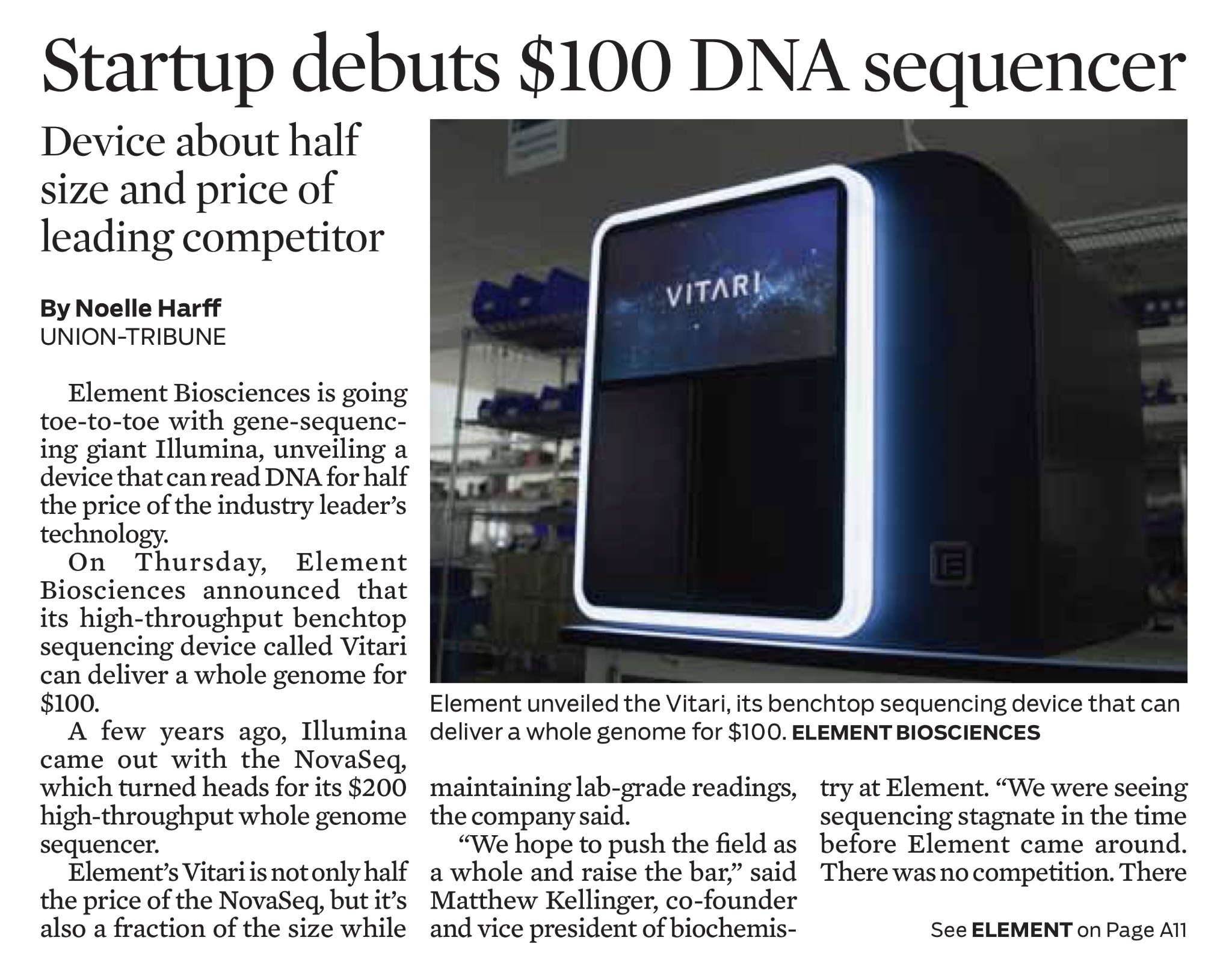 $100 Genome Sequencing Breakthrough Achieved by San Diego Startup