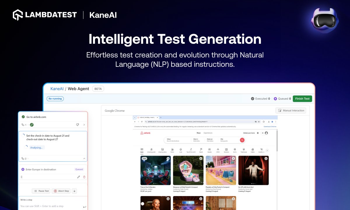 KaneAI Key Features: Intelligent Test Generation with NLP