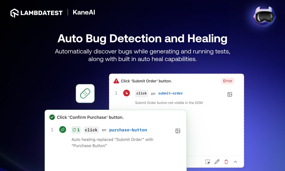KaneAI Auto Bug Detection and Healing Features