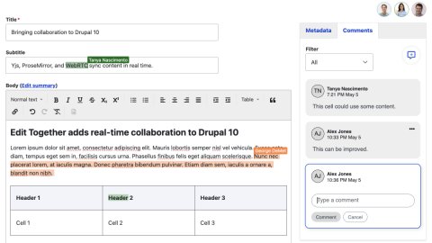 Edit Together: Open Source Collaborative Editing for Drupal