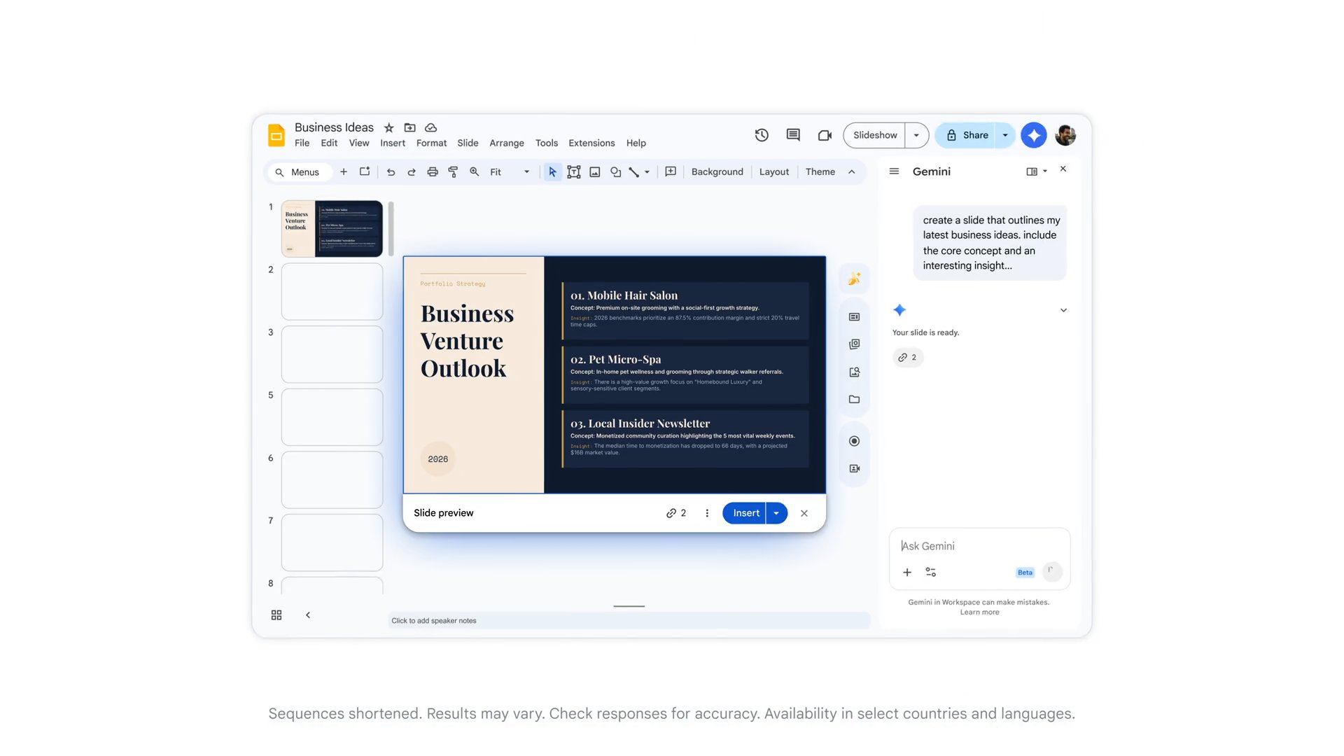Gemini Google Slides Custom Visual Creative Presentation Tool