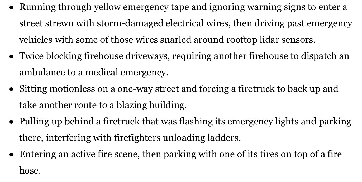 Robotaxis interfere with emergency vehicles in San Francisco