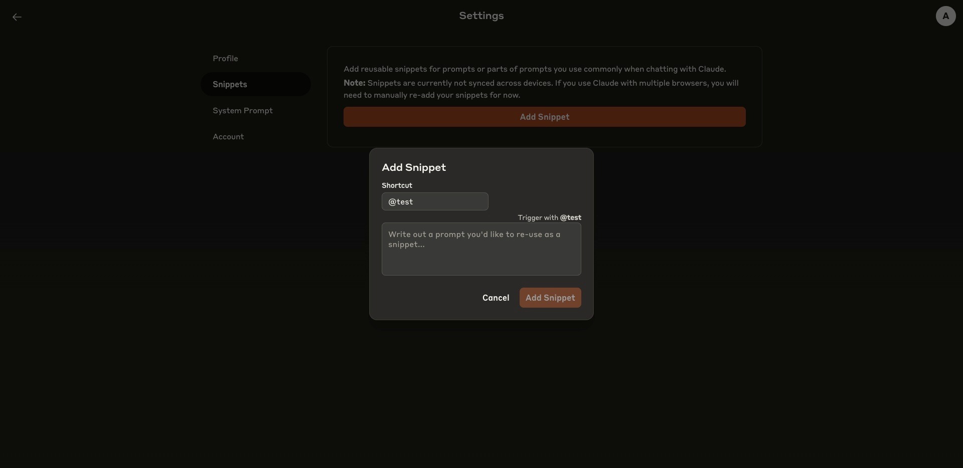 Claude AI introduces Snippets feature for prompt management