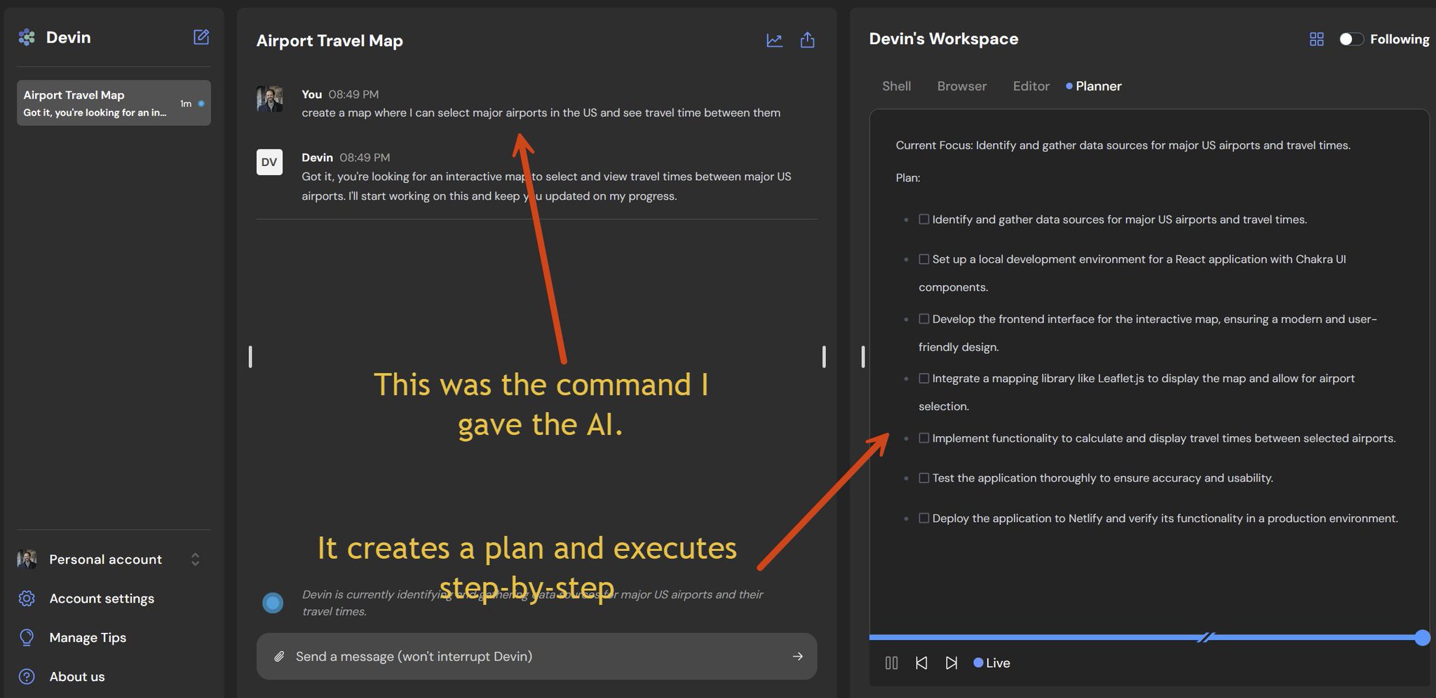 Devin AI Agent Autonomously Plans, Codes and Debugs