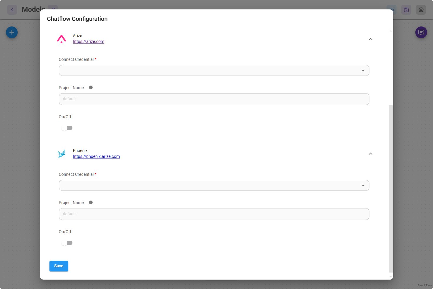 Arize and Phoenix Analytics Integration in Flowise