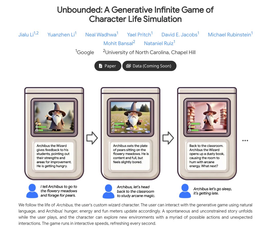 Google Unbounded: Infinite Character Life Simulation Game