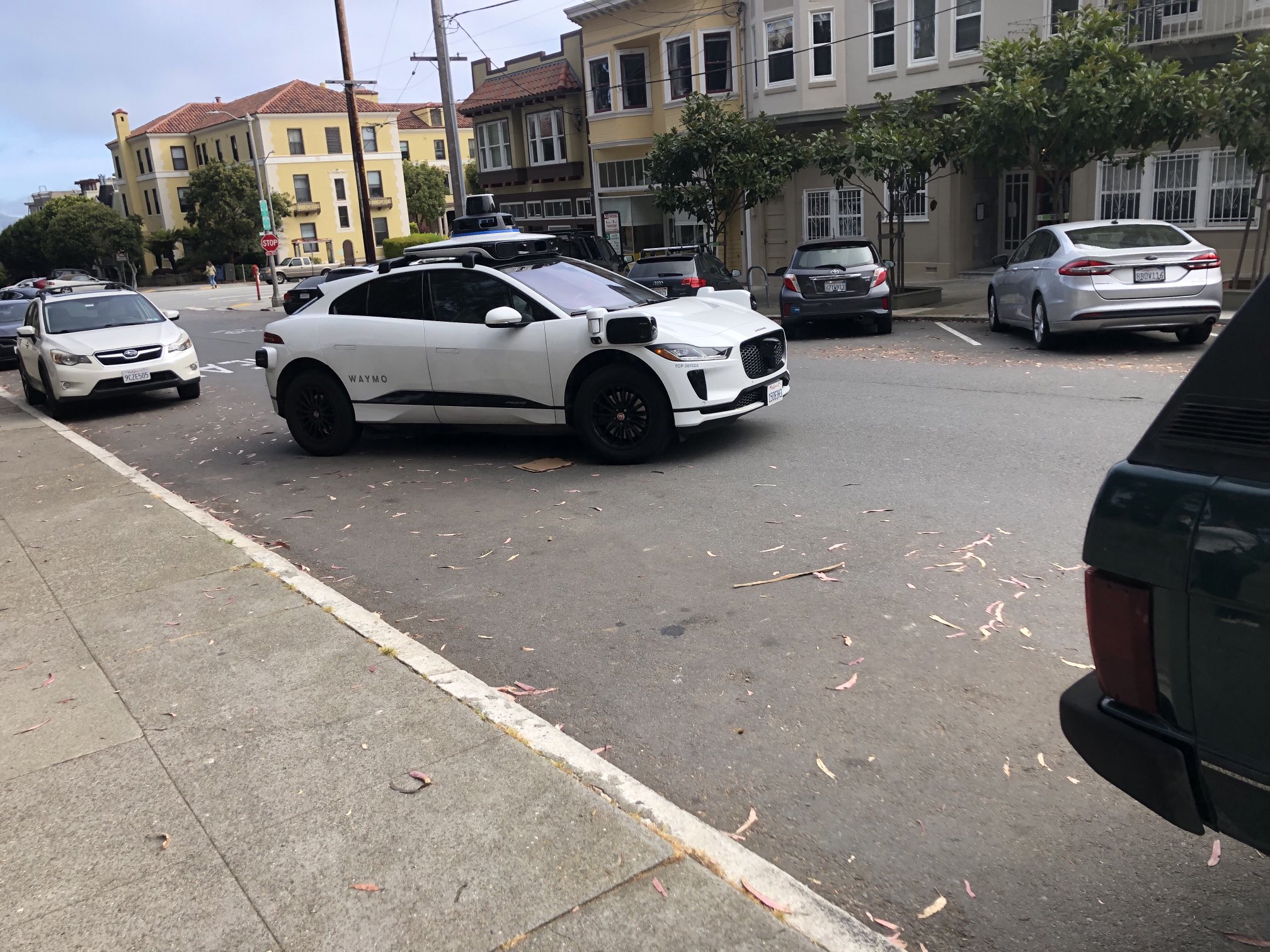 Waymo driverless vehicles spotted parking near San Francisco