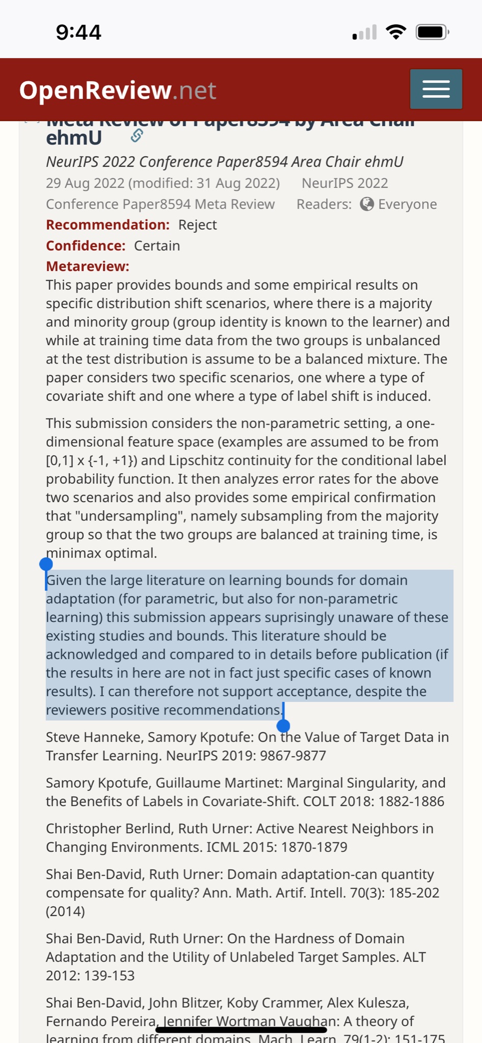 Paper Rejection Despite Acceptance Scores Highlights Review Process Issues