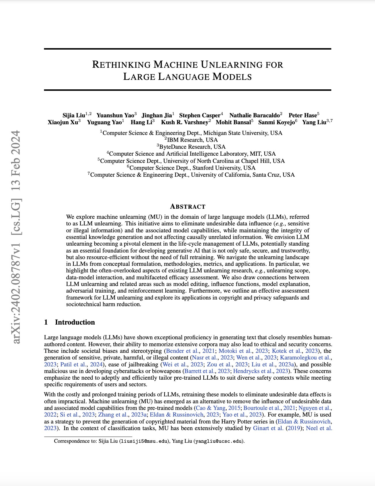 Rethinking Machine Unlearning for Large Language Models