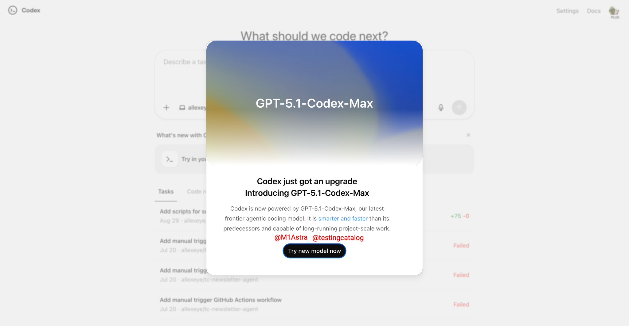 OpenAI announces GPT-5.1-Codex-Max for large projects