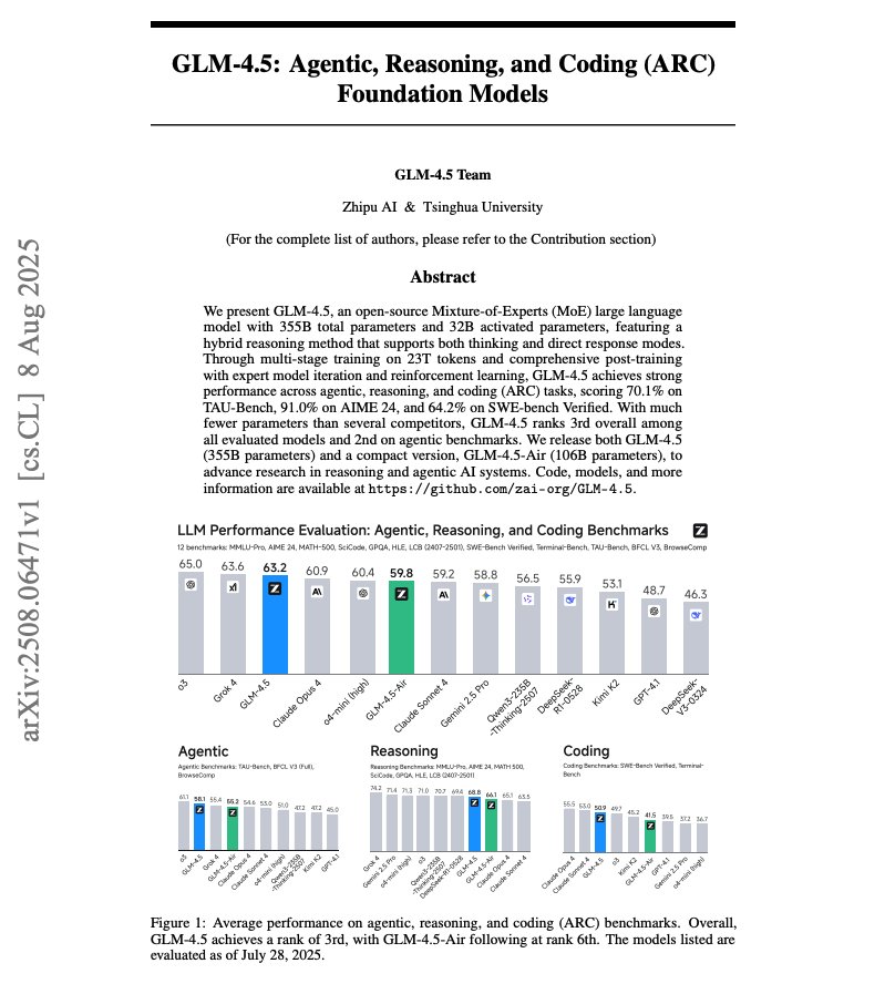 GLM-4.5: Open Mixture-of-Experts for Agentic AI