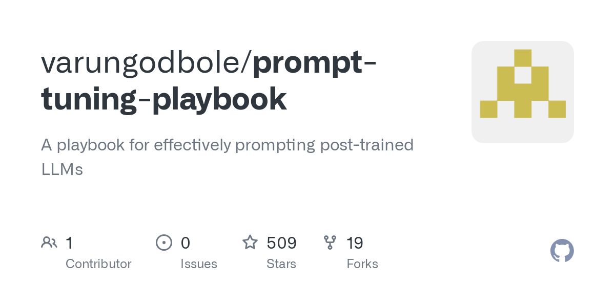 Prompt Tuning Playbook for Post-trained Large Language Models