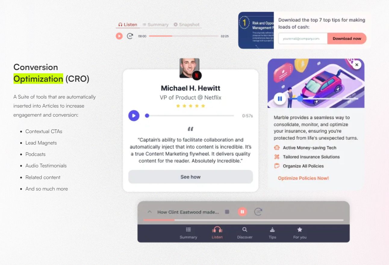 Captain: Automated All-In-One Content Creation with AI Research
