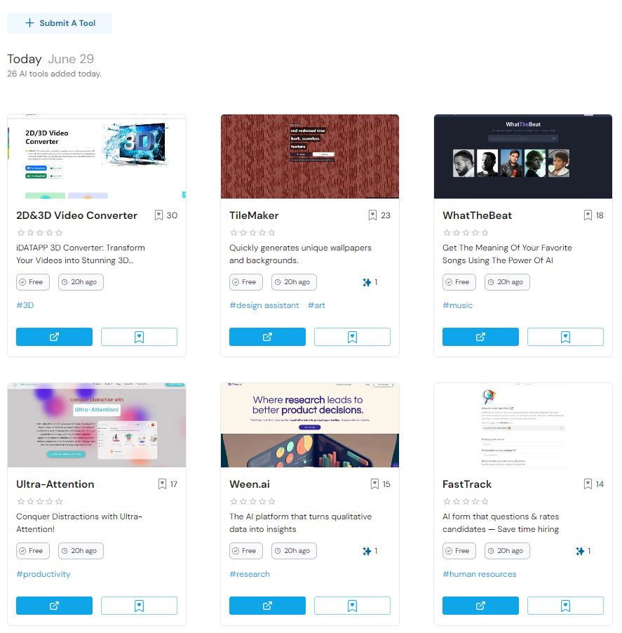 Top AI Tools Published Yesterday
