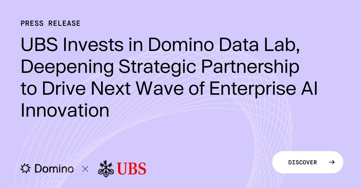 UBS Invests in Domino Data Lab for Enterprise AI